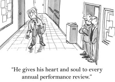employee performance review cartoon